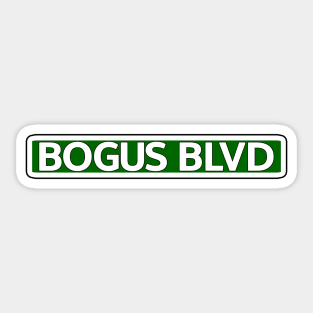 Bogus Blvd Street Sign Sticker